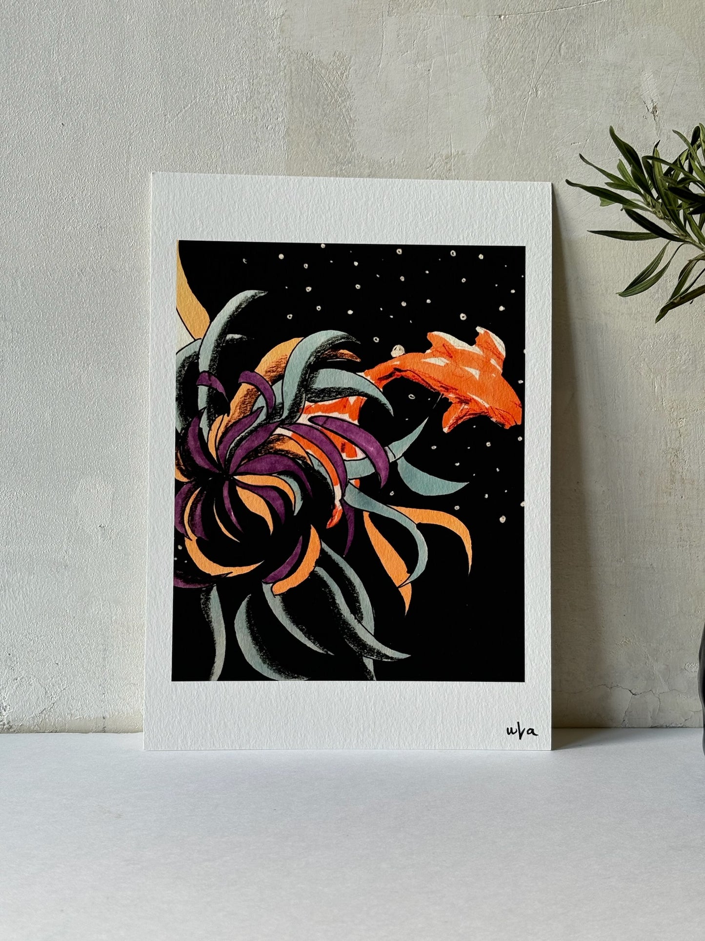 Reproduction d'art - poisson rouge - A5